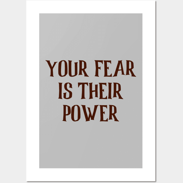 Banksy Your Fear Is Their Power Wall Art by Closeddoor